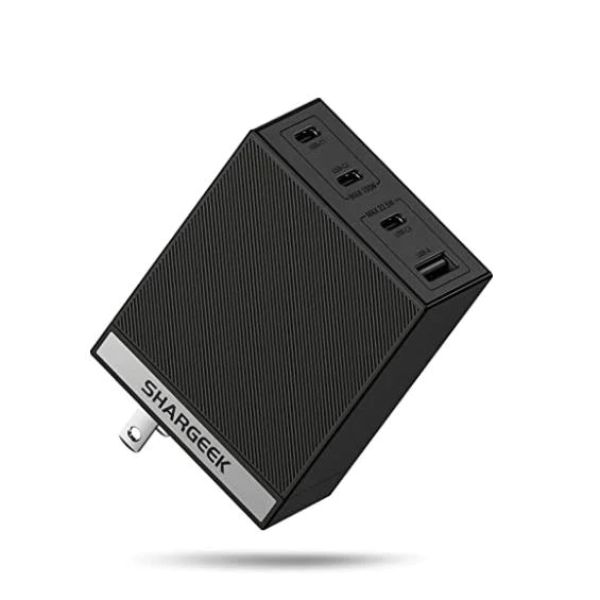 Shargeek 100W Pro GaN Charger with 3 Universal Travel Adapter Plugs