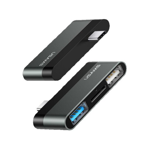 USAMS US-SJ463 Type-C Mini HUB (2 USB+Micro SD)