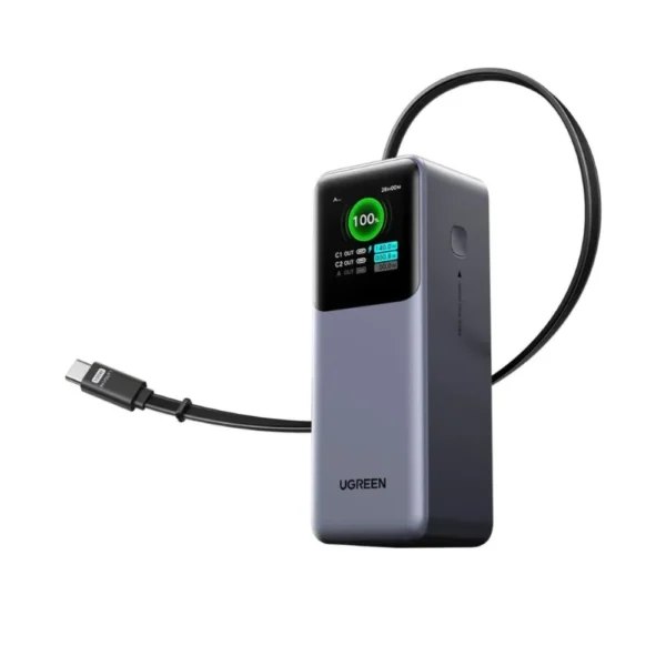 UGREEN Nexode Power Bank 20000mAh 165W with Built-in USB C Cable Laptop Travel Portable Charger